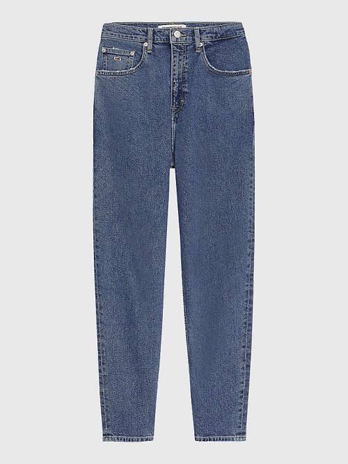 Tommy Hilfiger Mom Ultra High Rise Tapered Jeans Dames Denim | TH189ZVO