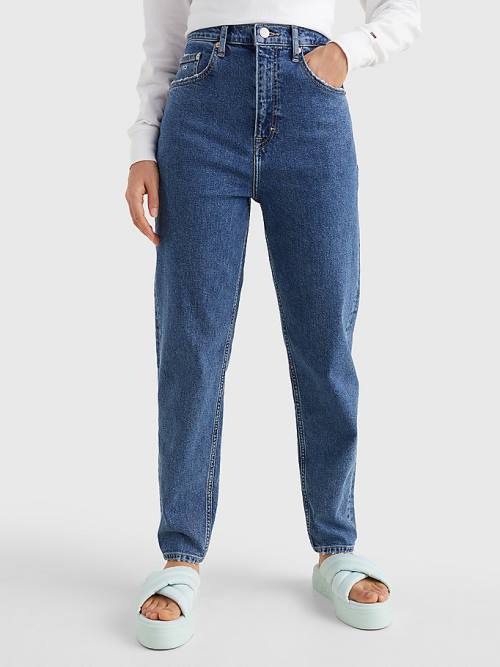 Tommy Hilfiger Mom Ultra High Rise Tapered Jeans Dames Denim | TH189ZVO