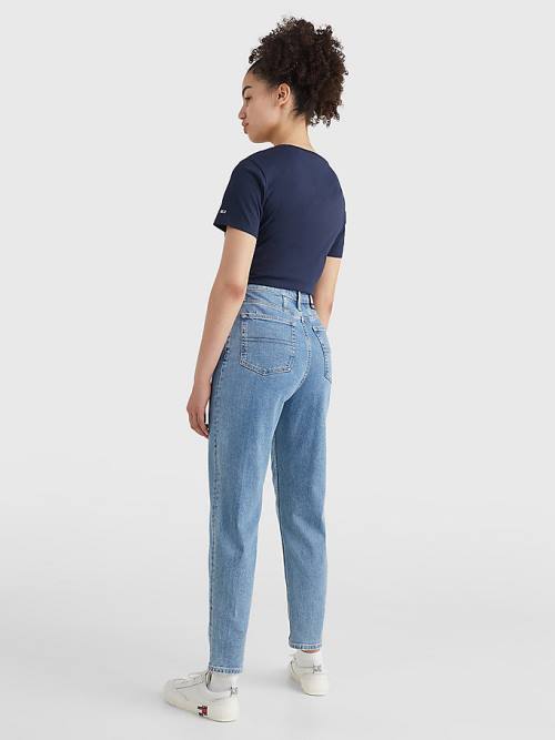 Tommy Hilfiger Mom Ultra High Rise Tapered Jeans Dames Denim | TH415VXH