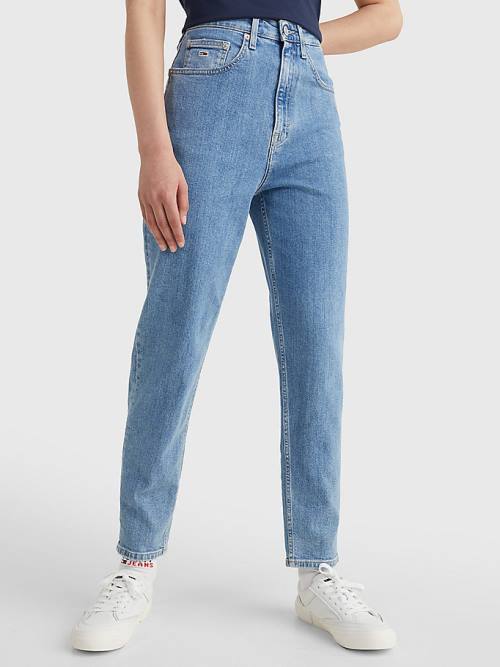 Tommy Hilfiger Mom Ultra High Rise Tapered Jeans Dames Denim | TH415VXH