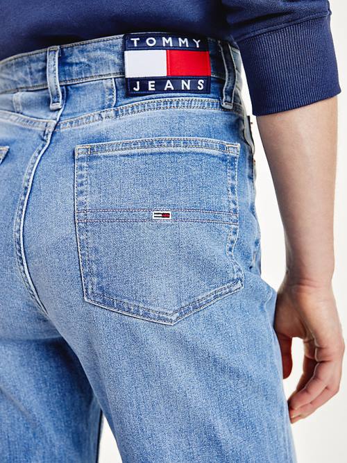 Tommy Hilfiger Mom Ultra High Rise Tapered Jeans Dames Denim | TH506QFG