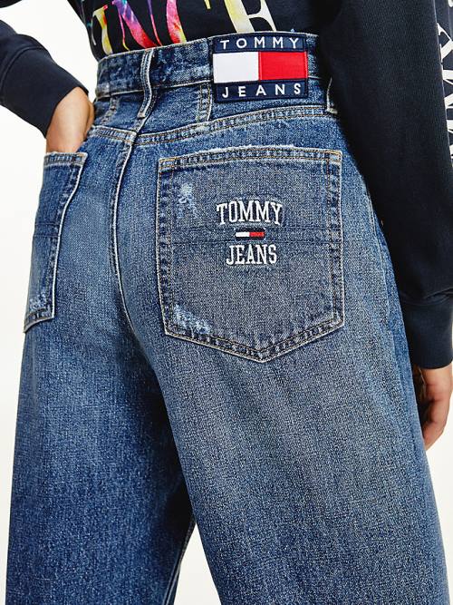 Tommy Hilfiger Mom Ultra High Rise Tapered Hemp Jeans Dames Denim | TH589PGF