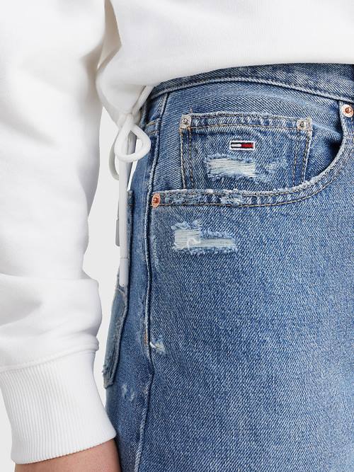 Tommy Hilfiger Mom Ultra High Rise Tapered Hemp Jeans Dames Denim | TH609JNK