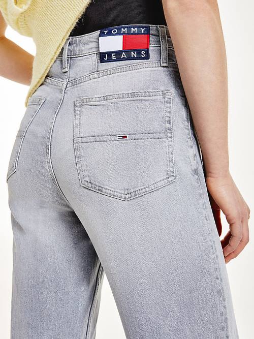 Tommy Hilfiger Mom Ultra High Rise Tapered Faded Jeans Dames Denim | TH621ARQ