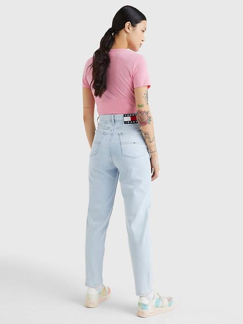 Tommy Hilfiger Mom Ultra High Rise Tapered Jeans Dames Denim | TH657EZT