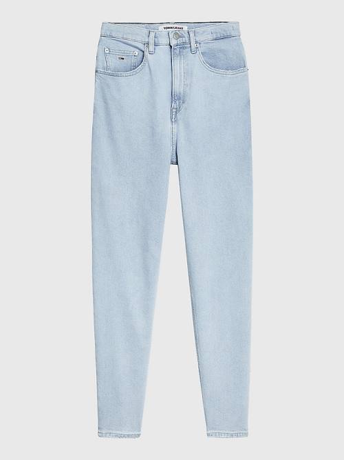 Tommy Hilfiger Mom Ultra High Rise Tapered Jeans Dames Denim | TH657EZT