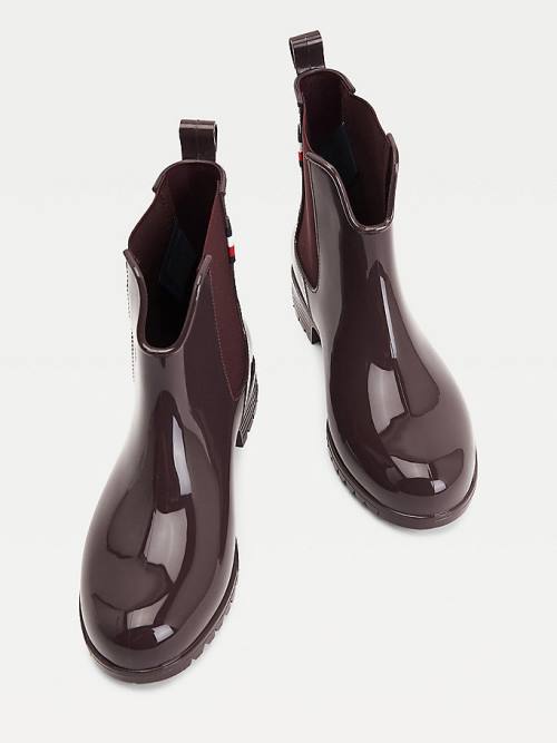 Tommy Hilfiger Monogram Ankle Rainboots Laarzen Dames Rood | TH752LAJ