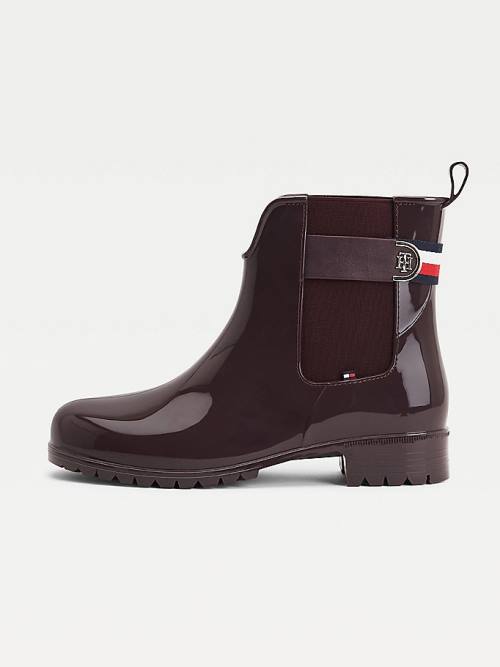 Tommy Hilfiger Monogram Ankle Rainboots Laarzen Dames Rood | TH752LAJ