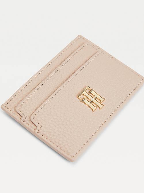 Tommy Hilfiger Monogram Card Holder Portefeuille Dames Beige | TH182CPU