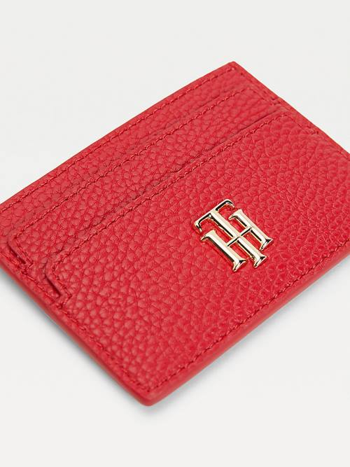 Tommy Hilfiger Monogram Card Holder Portefeuille Dames Rood | TH973YZI