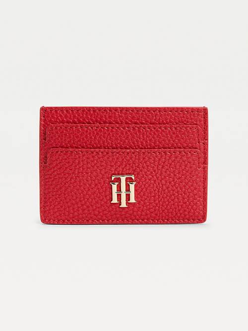 Tommy Hilfiger Monogram Card Holder Portefeuille Dames Rood | TH973YZI