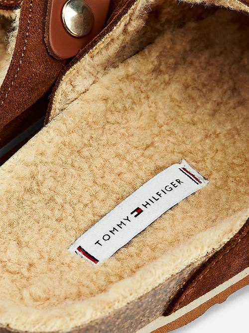 Tommy Hilfiger Monogram Closed Neus Mules Slippers Dames Bruin | TH291CUI