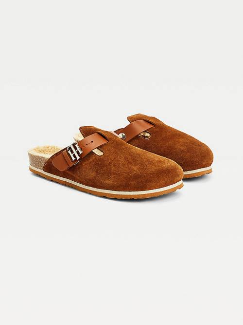 Tommy Hilfiger Monogram Closed Neus Mules Slippers Dames Bruin | TH291CUI