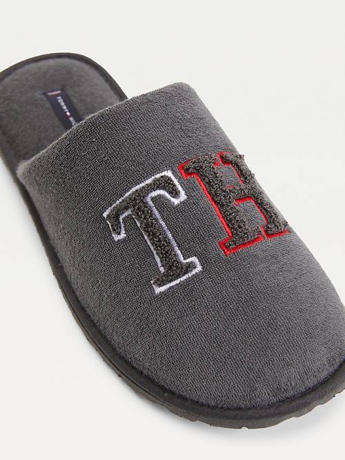 Tommy Hilfiger Monogram Home Slippers Heren Grijs | TH389YIZ