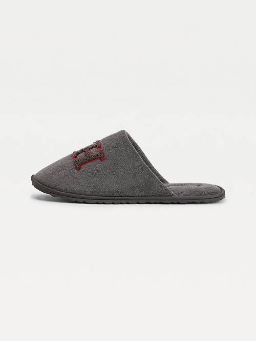 Tommy Hilfiger Monogram Home Slippers Heren Grijs | TH389YIZ