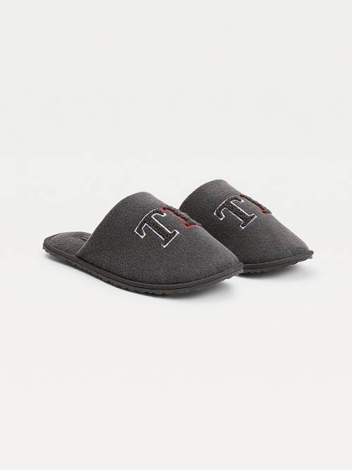 Tommy Hilfiger Monogram Home Slippers Heren Grijs | TH389YIZ