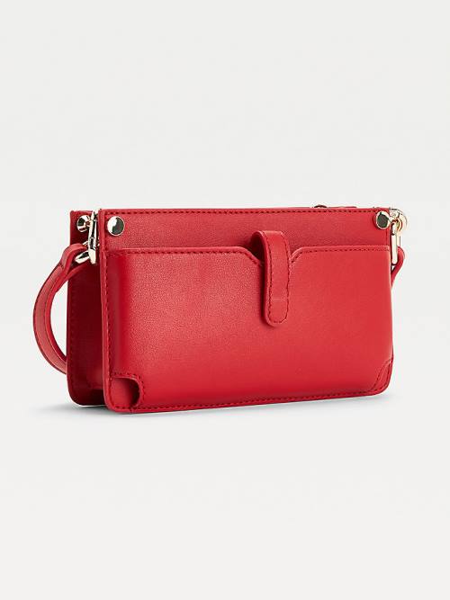 Tommy Hilfiger Monogram Lock Small Crossover Tassen Dames Rood | TH571DMY