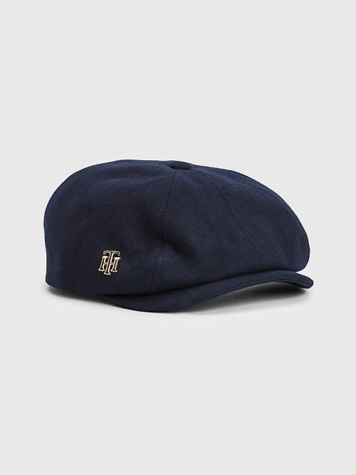 Tommy Hilfiger Monogram Newsboy Cap Hoeden Dames Blauw | TH190KWP