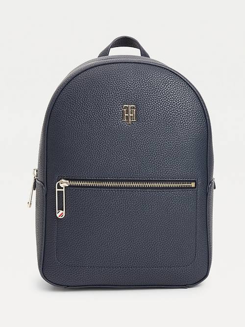 Tommy Hilfiger Monogram Plaque Backpack Tassen Dames Blauw | TH691SVH