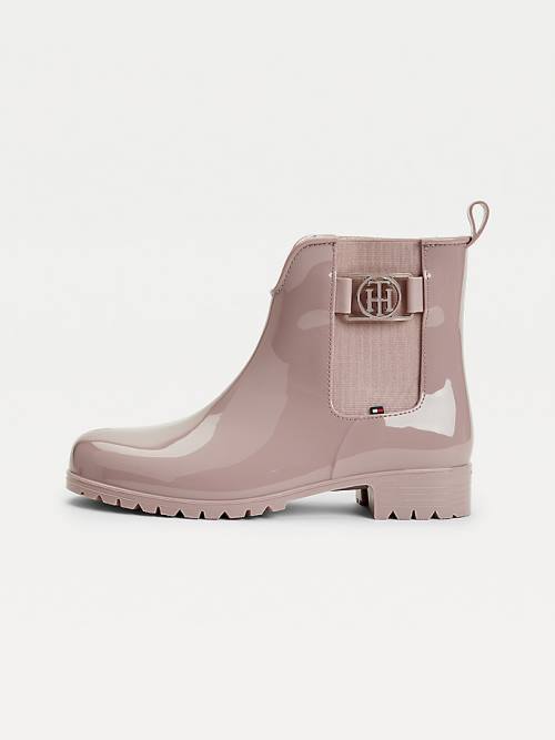 Tommy Hilfiger Monogram Rain Laarzen Dames Roze | TH781XDF