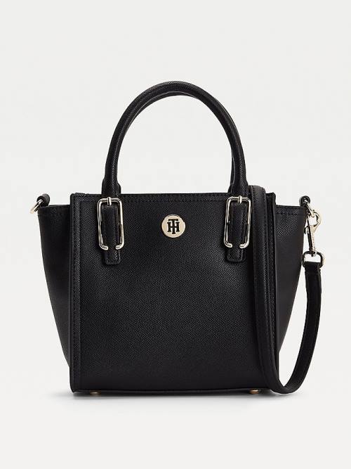 Tommy Hilfiger Monogram Small Tote Tassen Dames Zwart | TH138SRH