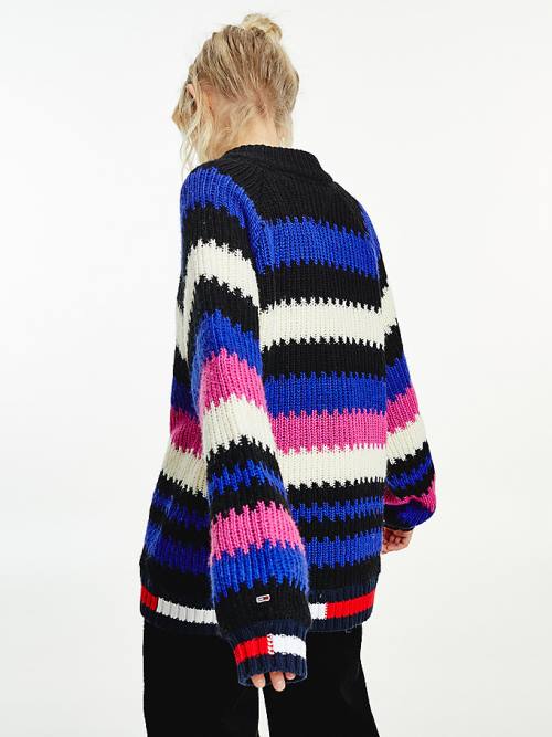 Tommy Hilfiger Multicolour Knit Jumper Truien Dames Paars | TH291CDH