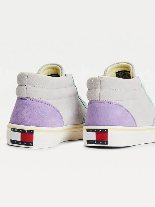 Tommy Hilfiger Multicolour Suede Skate Sneakers Dames Grijs | TH160MRB