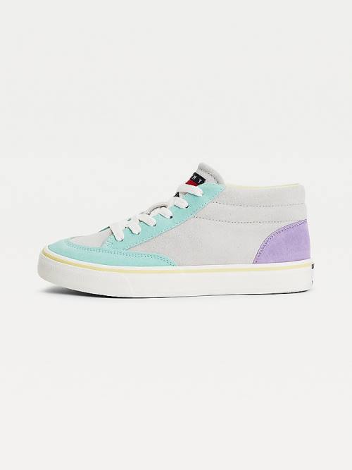 Tommy Hilfiger Multicolour Suede Skate Sneakers Dames Grijs | TH160MRB