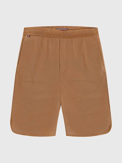 Tommy Hilfiger Murray Brede Fit Twill Korte Broek Heren Bruin | TH207WCT