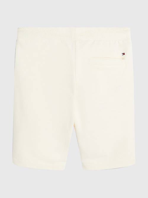 Tommy Hilfiger Natural Earth Dye Sweat Shorts Broek Jongens Wit | TH356XVA