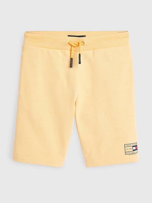 Tommy Hilfiger Natural Earth Dye Sweat Shorts Broek Jongens Geel | TH956YHD