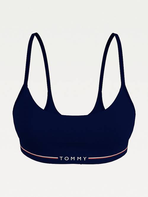 Tommy Hilfiger Non-Wired Seamless Push-Up Bralette Ondergoed Dames Blauw | TH708HMY