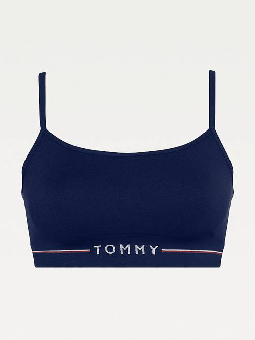 Tommy Hilfiger Non-Wired Seamless Push-Up Bralette Ondergoed Dames Blauw | TH708HMY