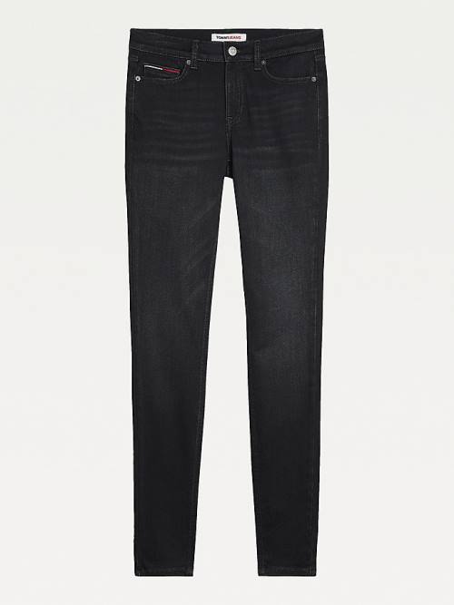 Tommy Hilfiger Nora Mid Rise Skinny Black Jeans Dames Denim | TH326CGN