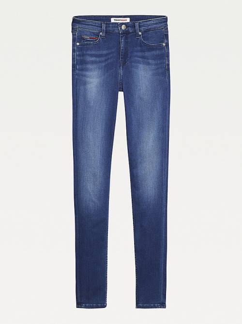 Tommy Hilfiger Nora Mid Rise Skinny Faded Jeans Dames Denim | TH583NUS