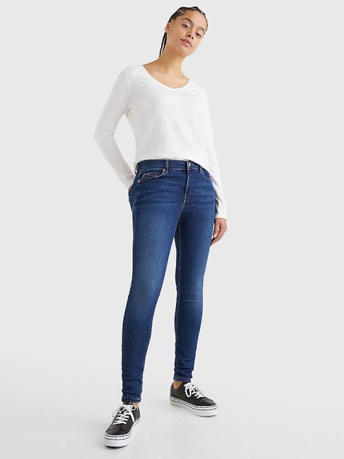 Tommy Hilfiger Nora Mid Rise Skinny Jeans Dames Denim | TH831NIO