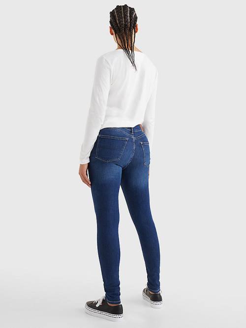 Tommy Hilfiger Nora Mid Rise Skinny Jeans Dames Denim | TH831NIO