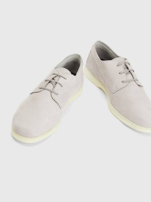 Tommy Hilfiger Nubuck Kanten-Up Vrijetijdsschoenen Heren Grijs | TH475DMJ