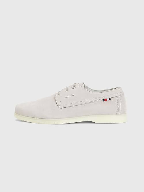 Tommy Hilfiger Nubuck Kanten-Up Vrijetijdsschoenen Heren Grijs | TH475DMJ