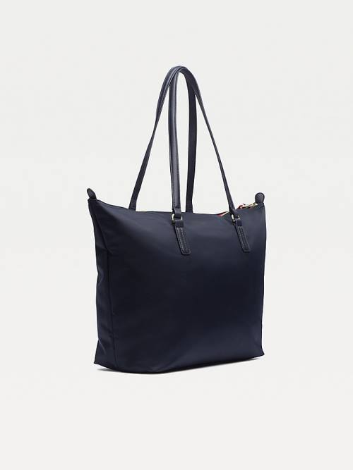 Tommy Hilfiger Nylon Blend Tote Tassen Dames Blauw | TH391UYL