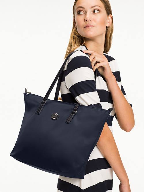 Tommy Hilfiger Nylon Blend Tote Tassen Dames Blauw | TH391UYL