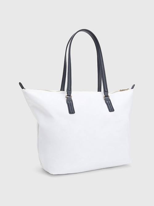 Tommy Hilfiger Nylon Signature Tote Tassen Dames Wit | TH641MHT