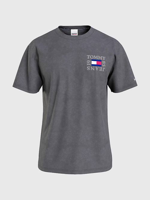 Tommy Hilfiger Organic Katoenen Boxy T-shirts Heren Zwart | TH316SDO