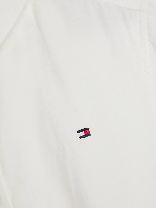 Tommy Hilfiger Organic Katoenen Broderie Anglaise Jurken Meisjes Wit | TH402PRV