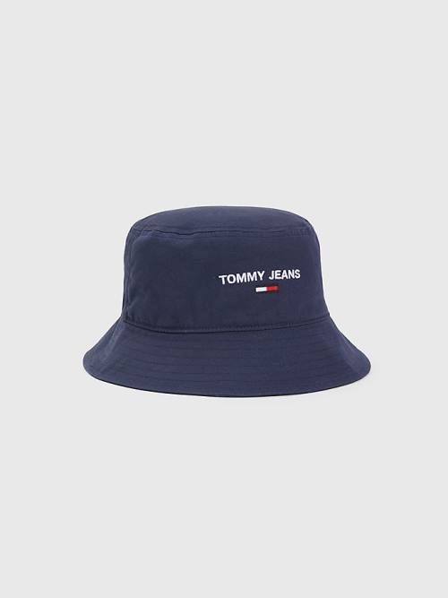 Tommy Hilfiger Organic Katoenen Bucket Hoeden Heren Blauw | TH145PLS