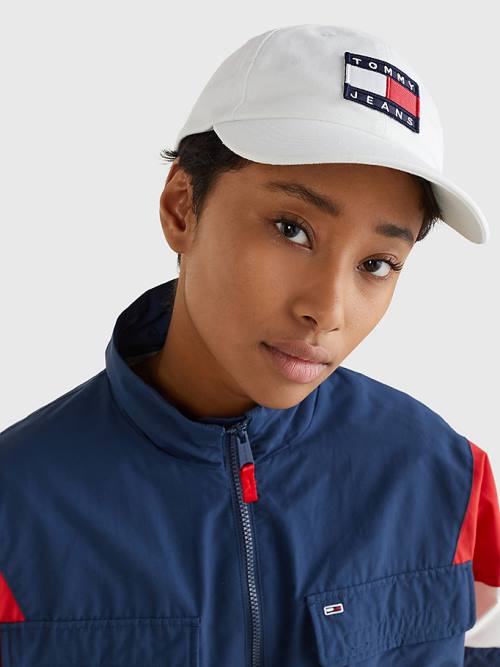 Tommy Hilfiger Organic Katoenen Cap Hoeden Dames Wit | TH130TLO