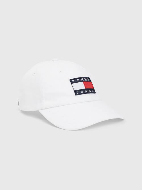 Tommy Hilfiger Organic Katoenen Cap Hoeden Dames Wit | TH130TLO