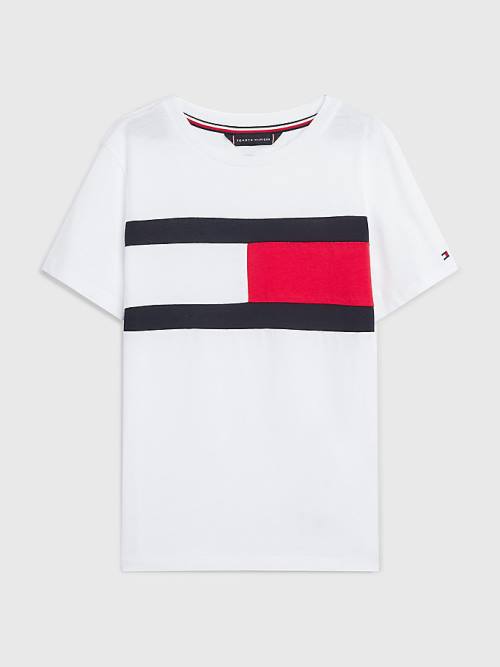 Tommy Hilfiger Organic Katoenen Colour-Blocked Zwemkleding Jongens Wit | TH748RGJ