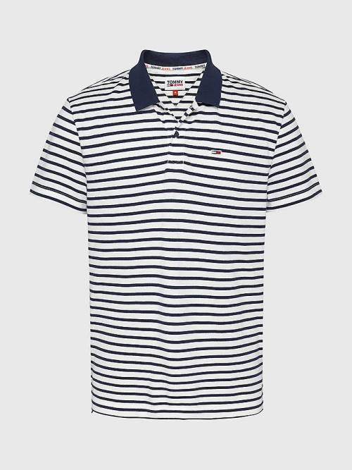 Tommy Hilfiger Organic Katoenen Contrast Collar Poloshirt Heren Blauw | TH130MSW