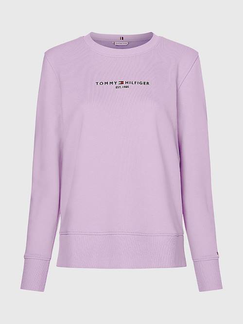 Tommy Hilfiger Organic Katoenen Crew Neck Sweatshirts Dames Paars | TH240EHP